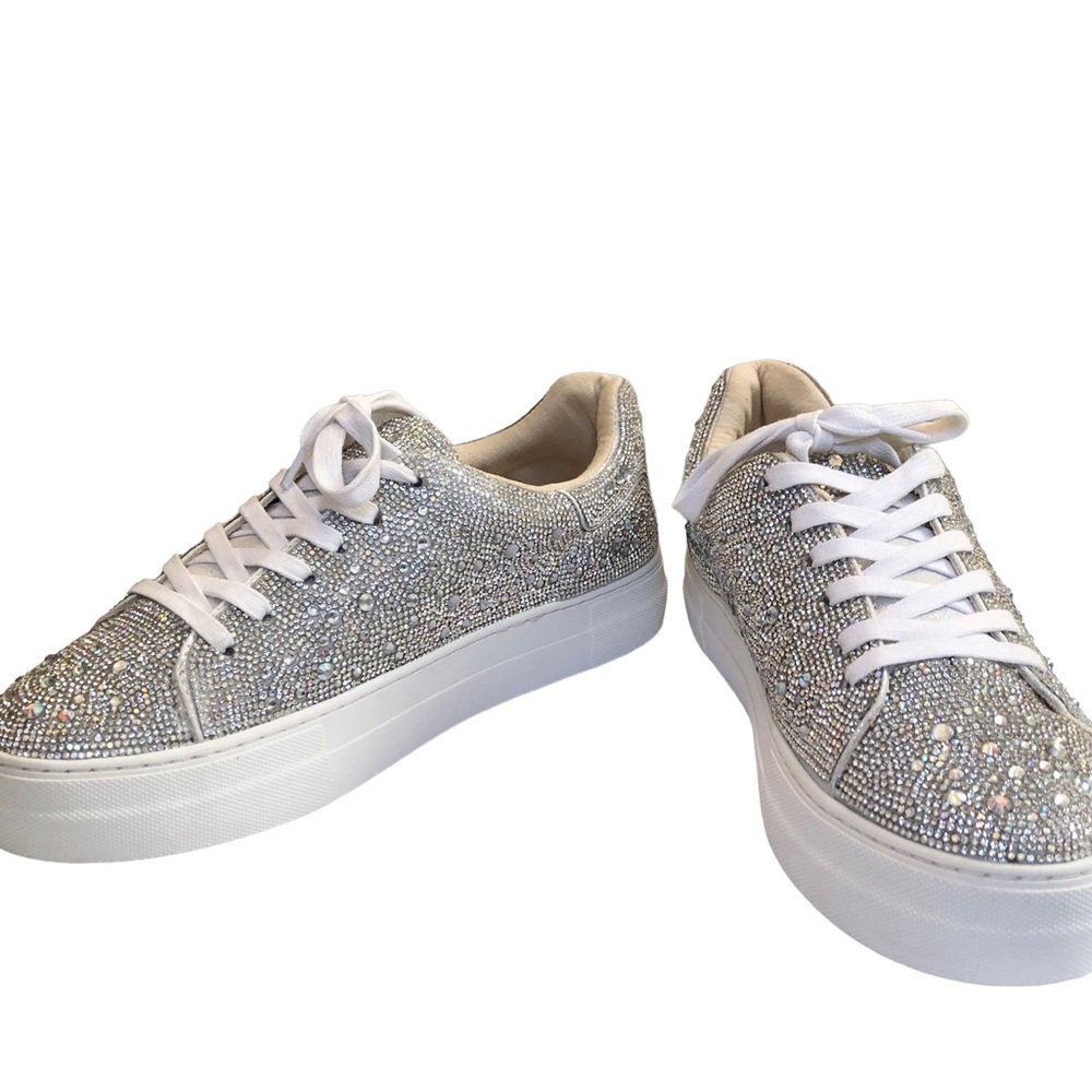 Betsey Johnson Sidny Rhinestone Embellished Sneakers 11M